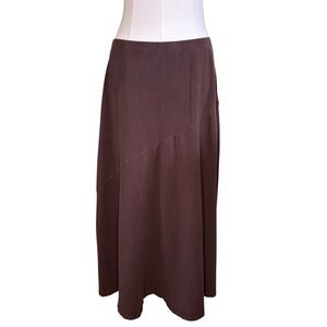 Brown Cotton Maxi Skirt